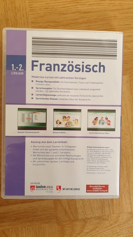 Student Aid Language Course French 1st 2. Year Software PC Windows Tandem gallery