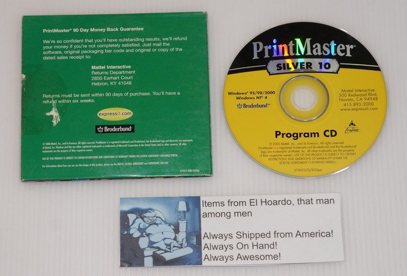 Printmaster Silver 10 By Broderbund for PC - CD-ROM Windows 95/98/2000 NT 4 gallery