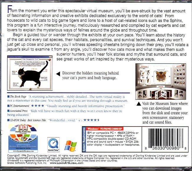 Eyewitness Virtual Reality: Cats CD-ROM for Windows - NEW in Jewel Case gallery