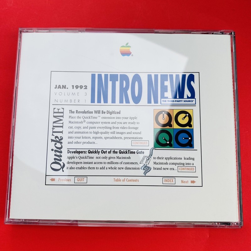 Vtg APPLE CD-ROM Titles Sampler 1992 Intro News The Movie 873000 gallery