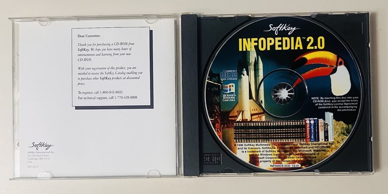 Infopedia 2.0 CD-ROM 1996 SoftKey Windows 95 Multimedia Encyclopedia gallery