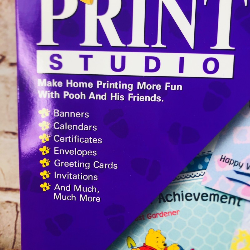 Disney's PRINT STUDIO WINNIE THE POOH PC CD-ROM with Handbook gallery