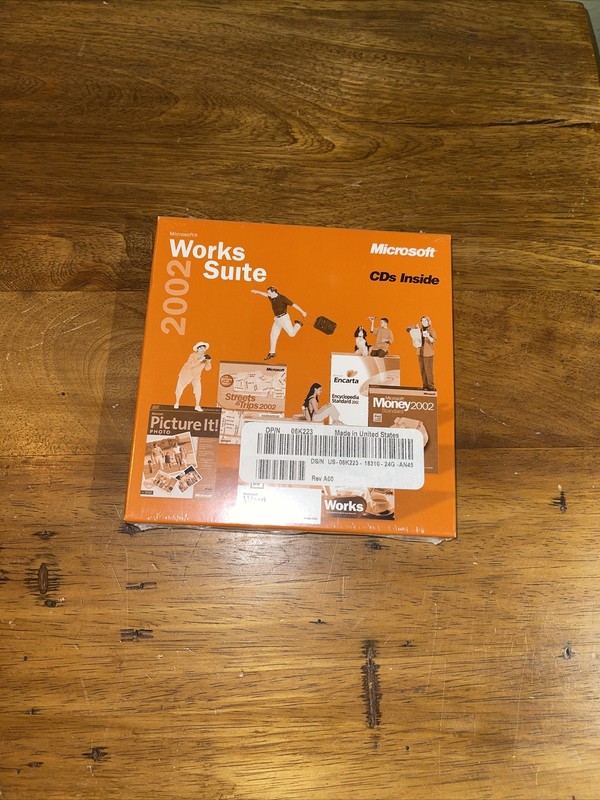 Microsoft Works Suite 2002 – Brand New and Still Sealed – Key Included