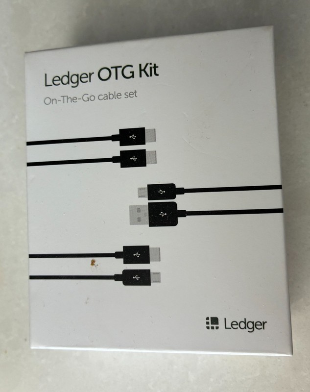 Ledger OTG Kit (On-The-Go Cable Set for Ledger Cryptocurrency Hardware Wallet)