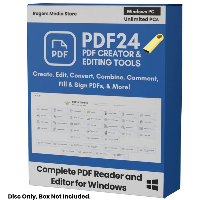 PDF 24 – PDF Editor Software – Convert Text Objects Images Forms & more CD-ROM