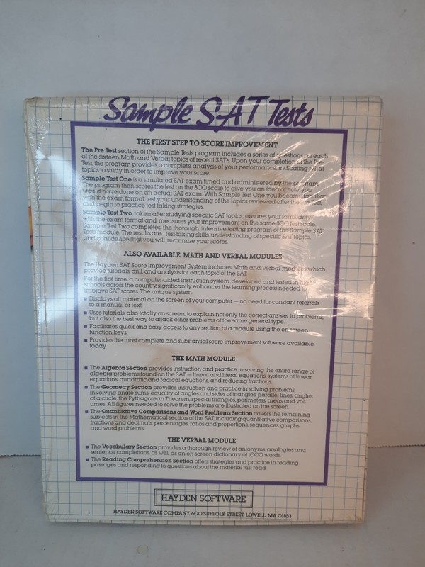 NEW! Hayden Software For Macintosh - SAT PREP Software Commodore 64 Disk 15830 gallery