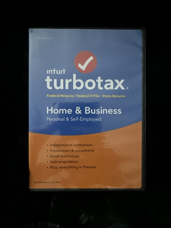 2018 TurboTax Home & Business federal e-file & state tax return for PC & Mac CD