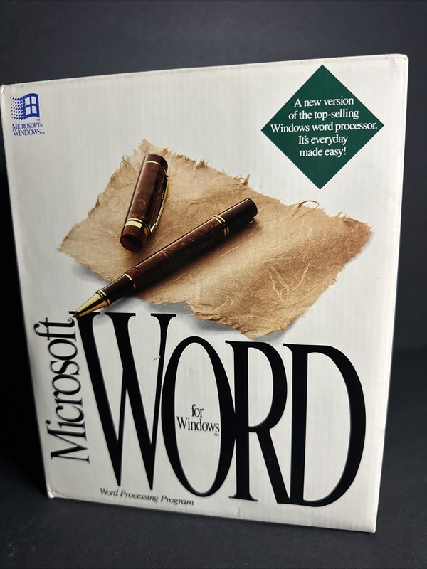 Microsoft Word For Windows 2.0 1991 Complete SealedFloppy 5.25 #R5