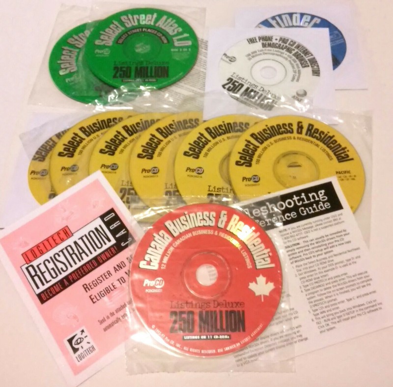 1997 MEGA RARE USA 250 MILLIONS LISTINGS DELUXE ON 11 CD ROMS BY ACXIOM CO PROCD gallery