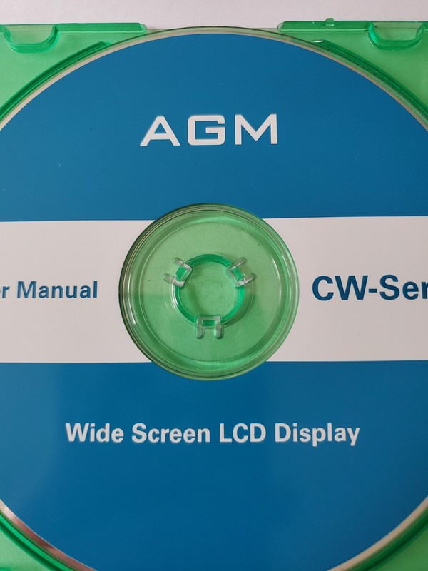 AGM User Manual CW-Series For Wide Screen LCD Display CD Software gallery
