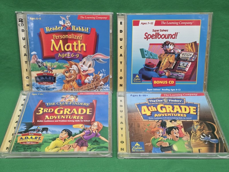 The ClueFinders 3rd 4th Grade Adventures Learning Co Reader Rabbit Spellbound Pc