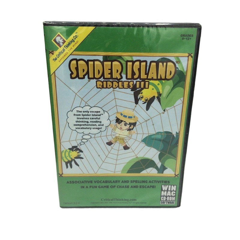 Spider Island Riddles III 3 (CD-Rom, 2006) – Vocabulary Spelling Grades 8-12+