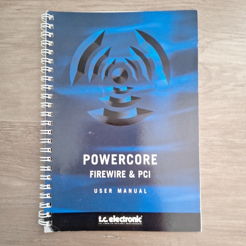 TC Electronic PowerCore Firewire & PCI User Manual OEM Vintage 2003