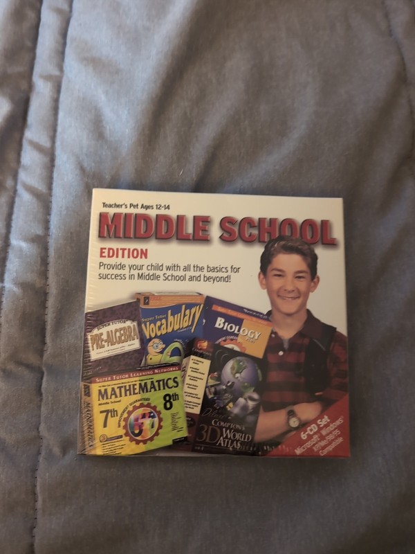 Teachers Pet Middle School Edition 9 CD Windows XP/ME/98/95 Sealed Vintage