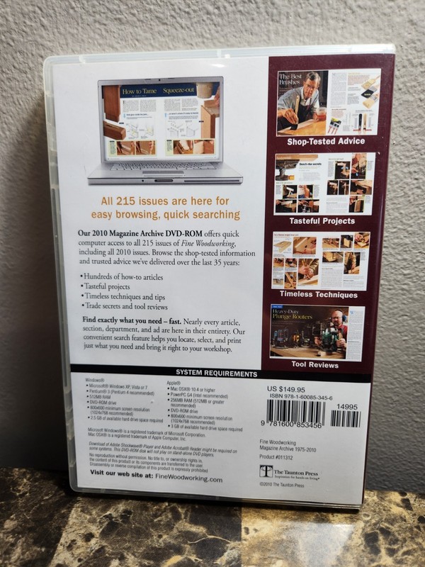 Fine Wood Working Magazine Archive 1975-2010 (Windows/Mac) DVD-ROM gallery