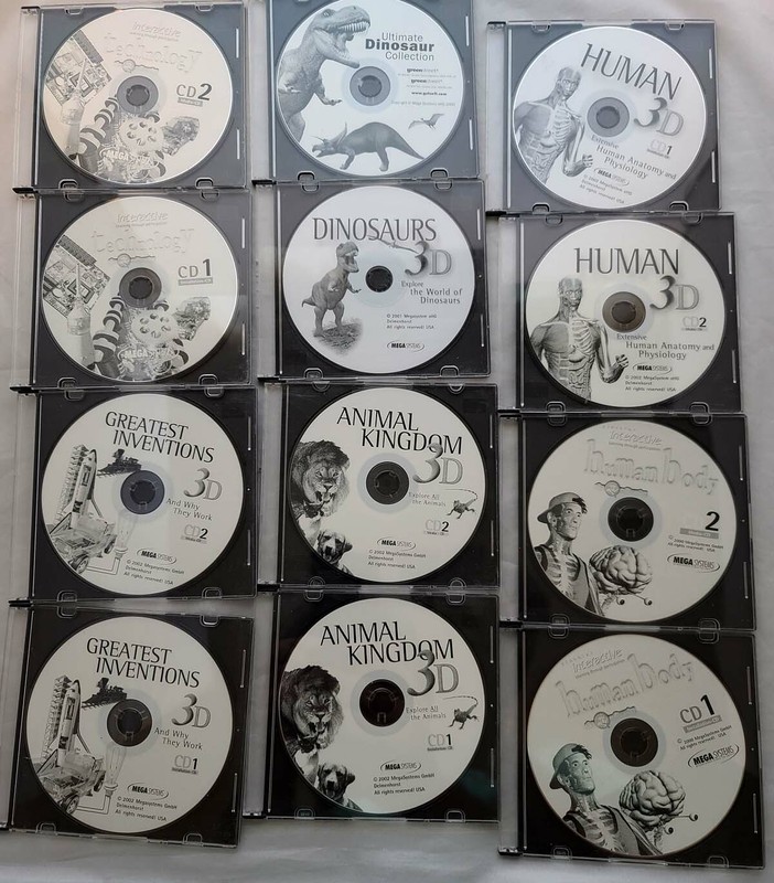 Human 3D Dinosaurs Animal Kingdom Greatest Inventions Technology 12 CD-ROM Set gallery