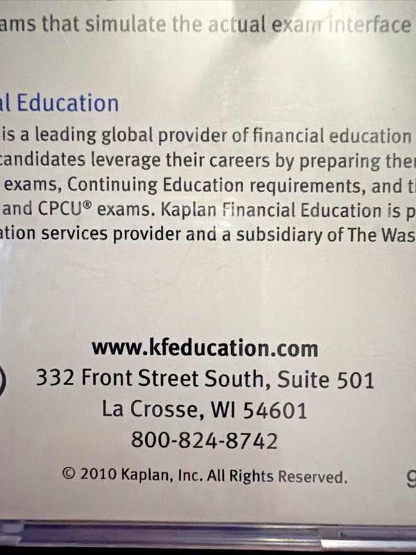Kaplan SERIES 7 SECURITIES Pro QBank Representative Exam 2010 CD Sealed New gallery