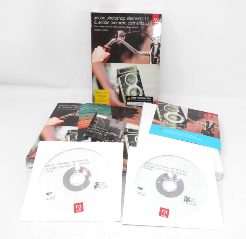 Photoshop Elements 12 Software • Mac/Win w/Serial # Photo & Video Effects