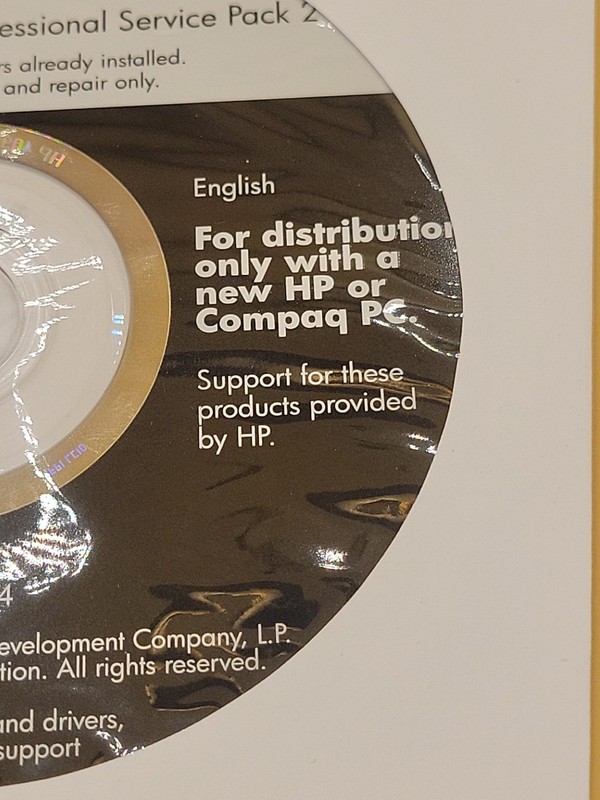 HP Microsoft Windows XP Professional Service Pack 2 Reinstallation CD ~ SP2 2008 gallery