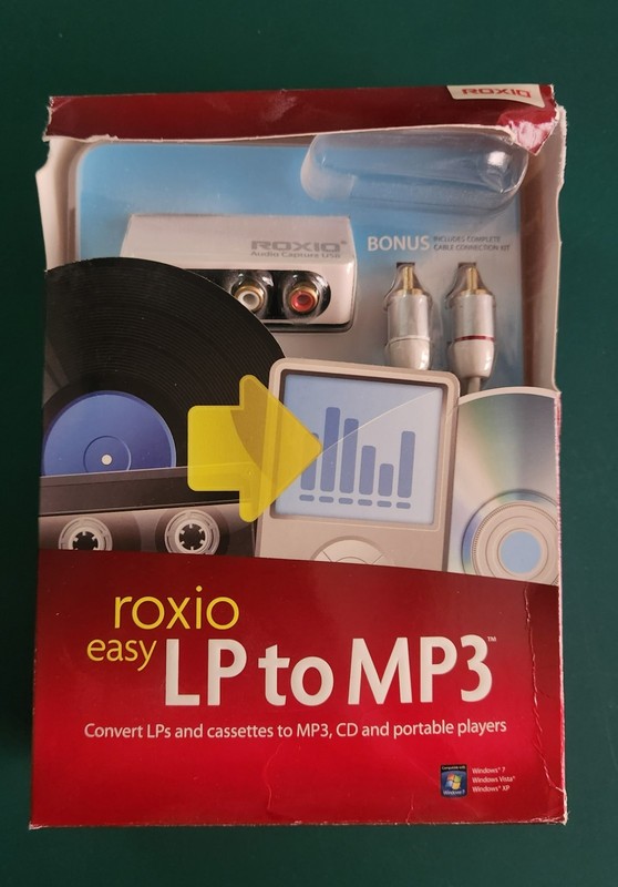 Roxio Easy LP to MP3 Convert LPS & Cassettes to MP3 VGC Worn Box