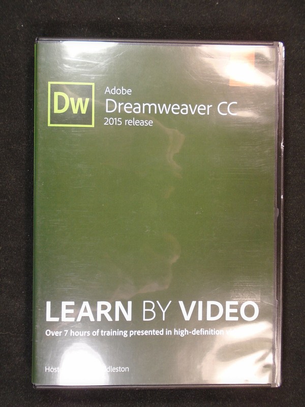 ADOBE PRESS Learn By Video DREAMWEAVER CC Peachpit Web Design DVD-ROM RARE 2015