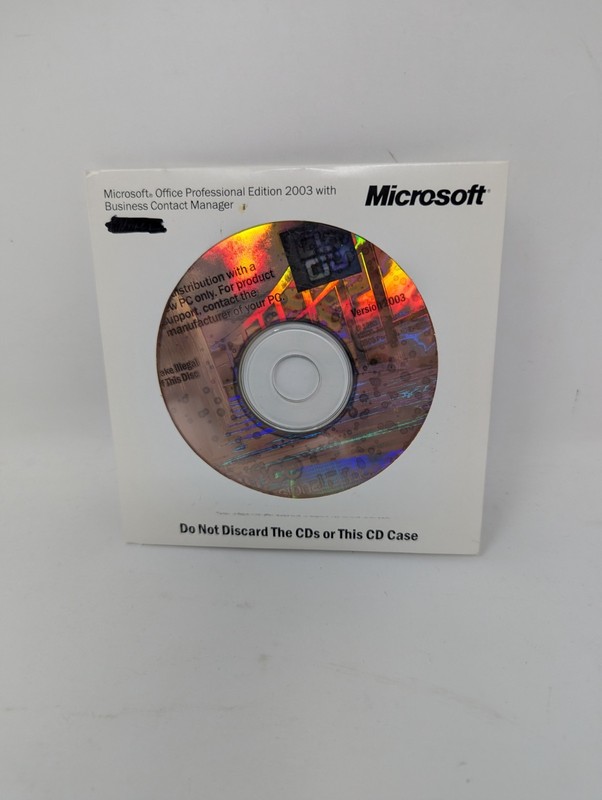 Microsoft Office 2003 Professional Edition w/ Business Contact Manager and Key