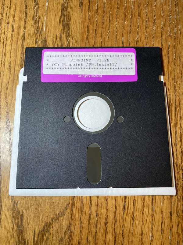 Apple IIe IIc Pinpoint 1.2E 1986 Upgrade 5.25” Floppy Disk Software gallery