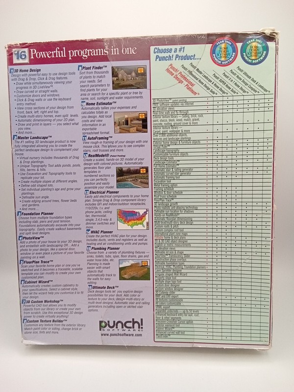 PROFESSIONAL HOME DESIGN SUITE for WINDOWS XP/2000/ME/98/NT Used gallery
