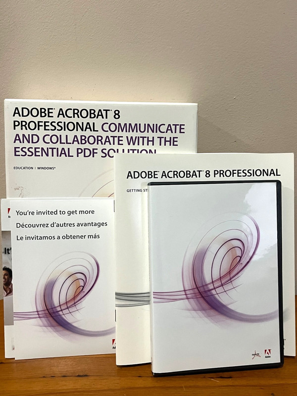 Adobe Acrobat 8 Standard software Professional 22020369 Education New open box