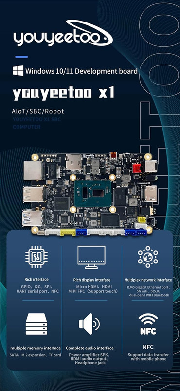 X1 X86 Single Board Computer - a 64Bit Windows 10/11/Linux Mini PC with Celeron gallery