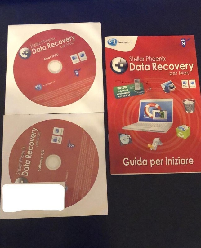 SOFTWARE CD AVANQUEST – STELLAR PHONEIX DATA RECOVERY PER MAC nuovo