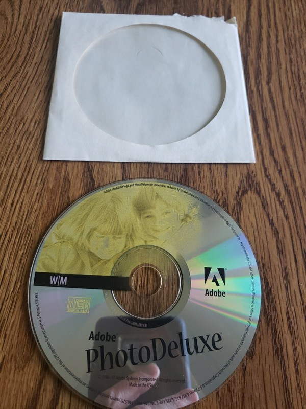 Vintage Adobe Photo Deluxe For Windows PC / Macintosh CD-ROM 1996-1997 VG + Cond