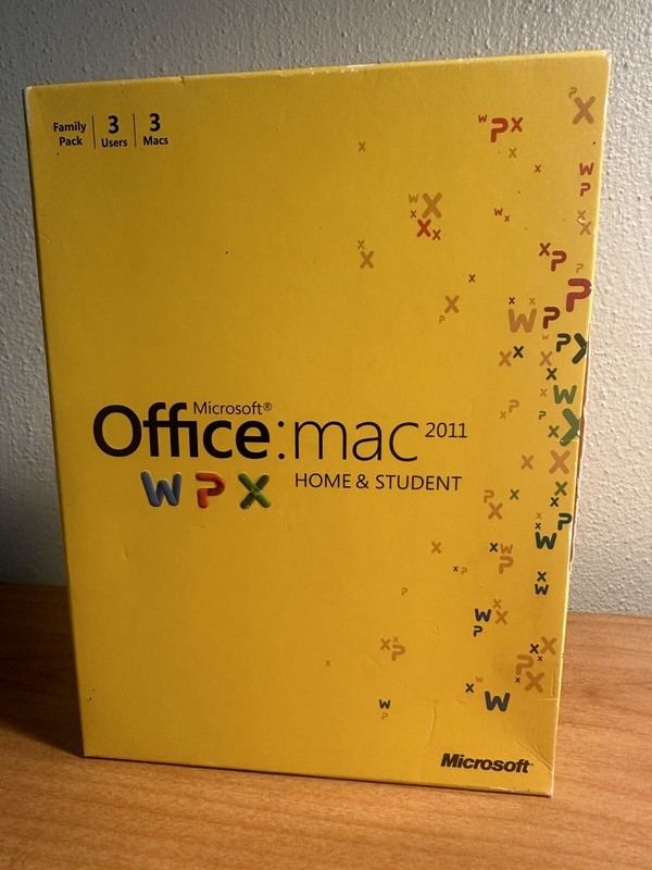 MS Microsoft Office MAC 2011 Home and Student Family Pack For 3MAC.