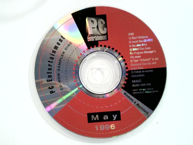PC Entertainment CD-ROM Sampler Disc May 1996 Windows Macintosh Vintage