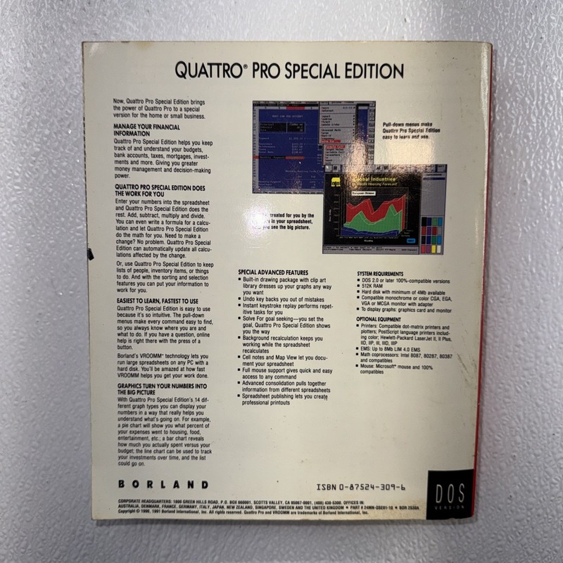 Quattro Pro Borland Special Edition 1.0 BOOK ONLY gallery