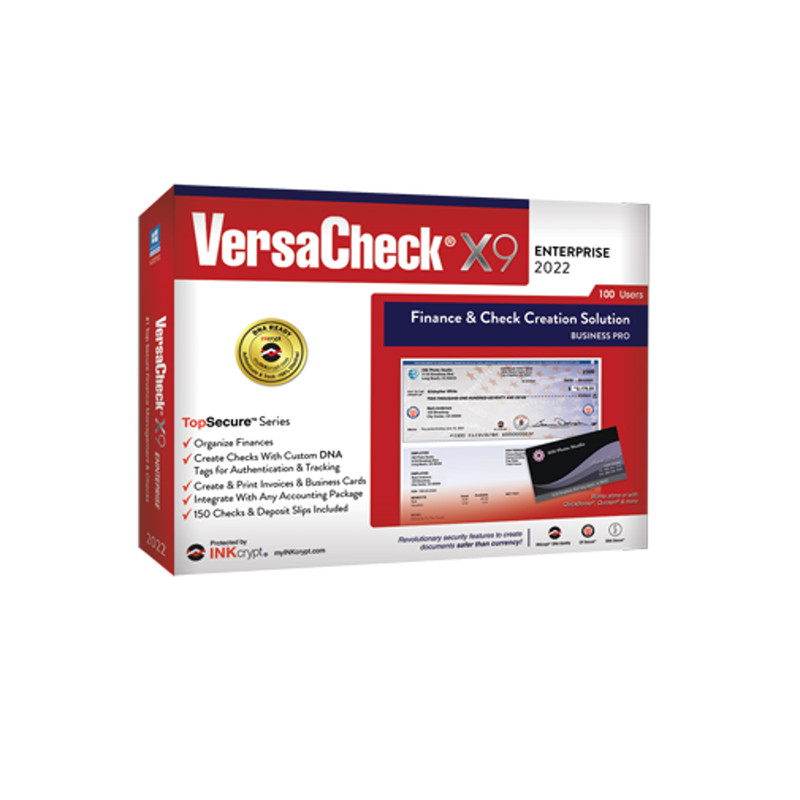 VersaCheck X9 Enterprise 2022 100 Users Business Pro TopSecure Series VCX9E-9912