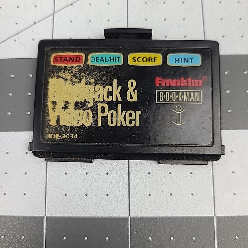 Franklin Bookman Cartridge – Blackjack & Video Poker Bjp-2034