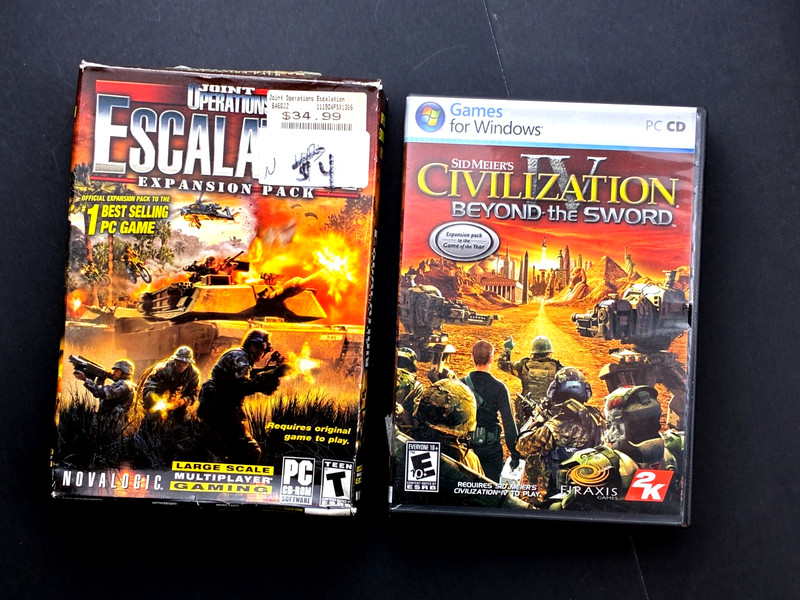Escalation Expansion Pack, PC CD Rom 2 Games Joint Operation Beyond the sword VG
