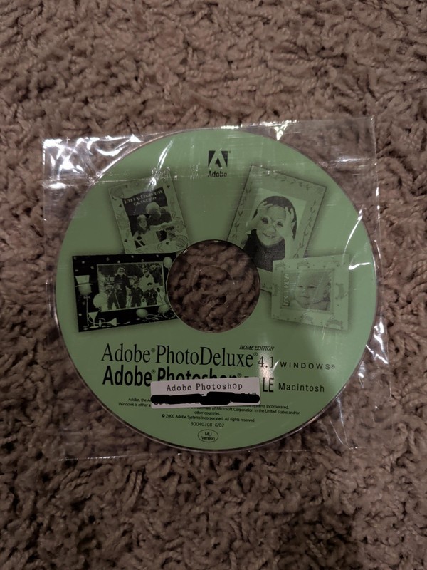 Adobe PhotoDeluxe 4.1 CD SEALED WITH KEY