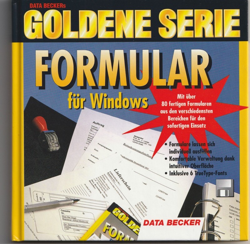 Data Becker’s Golden Series Form for Windows