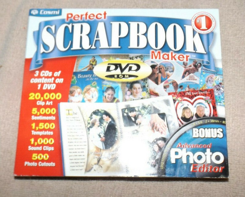 Cosmi Perfect Scrapbook Maker on DVD – 20000 Clip Art, 5000 Sediments, 500 Photo