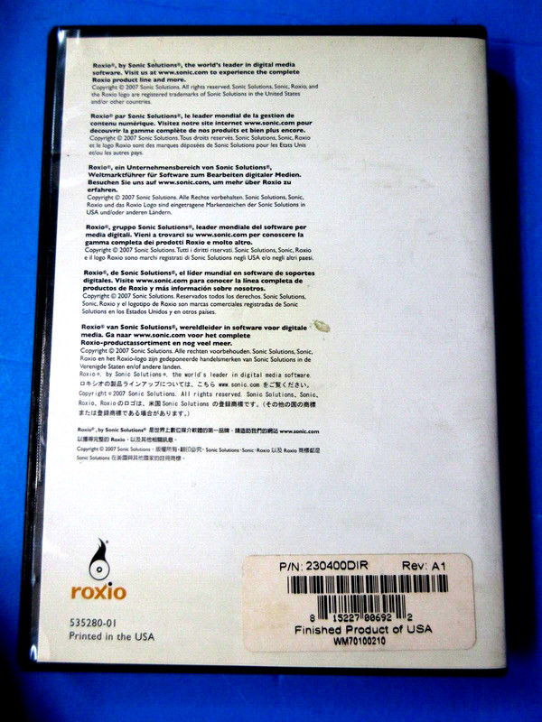 Roxio My DVD 9 Software and Adobe PhotoDeluxe W/M gallery