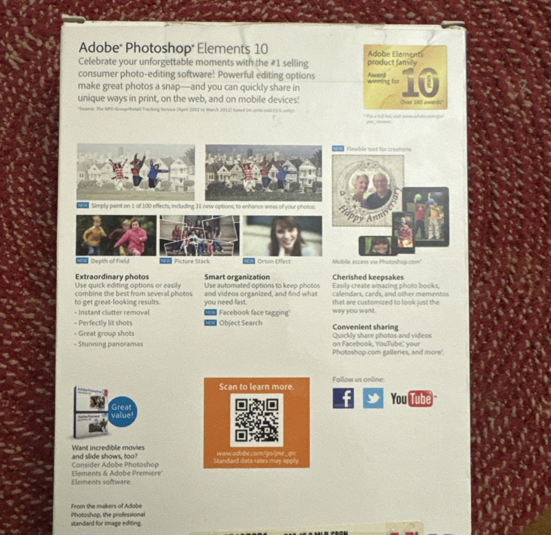 Adobe Photoshop Elements 10 for PC Mac Open Package gallery