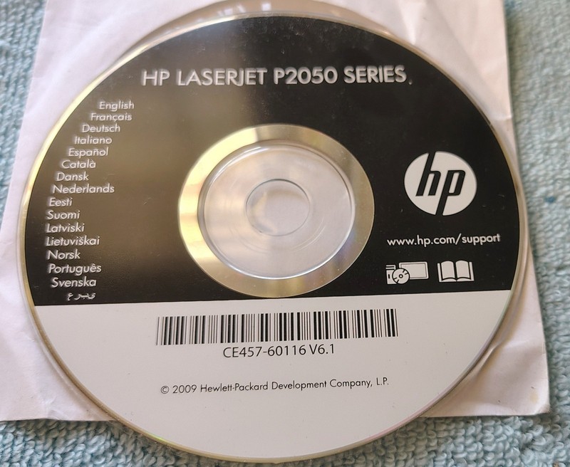 HP LaserJet P2050 Driver CD V6.1 CE457-60116 2009 Original OEM Software Disc