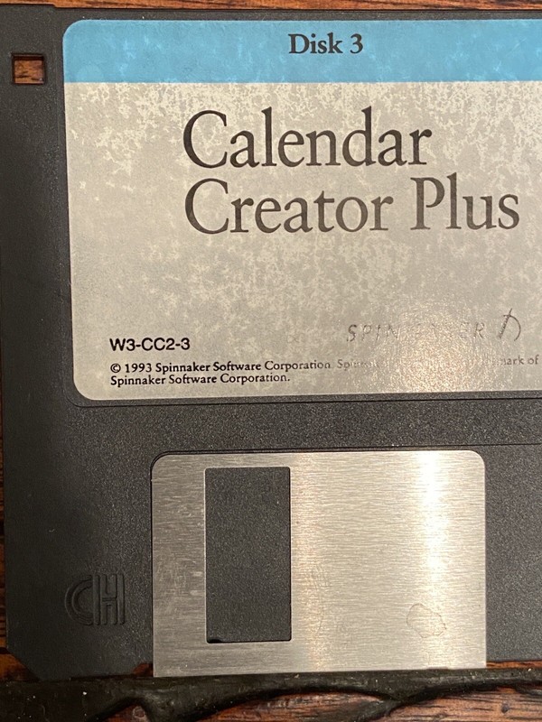 Calendar Creator Plus 3.0 4 Four Floppy Disks Spinnaker 1993 W3-cc2-4 gallery