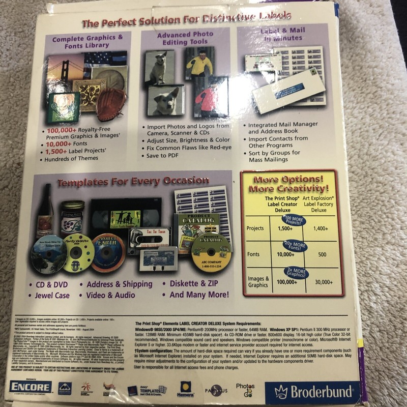 Broderbund The Print Shop Label Creator Deluxe gallery