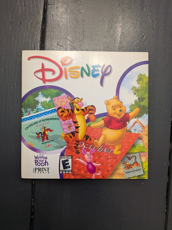 Disney Winnie the Pooh Print Studio (PC, Disney Interactive) Windows 95 CD-ROM