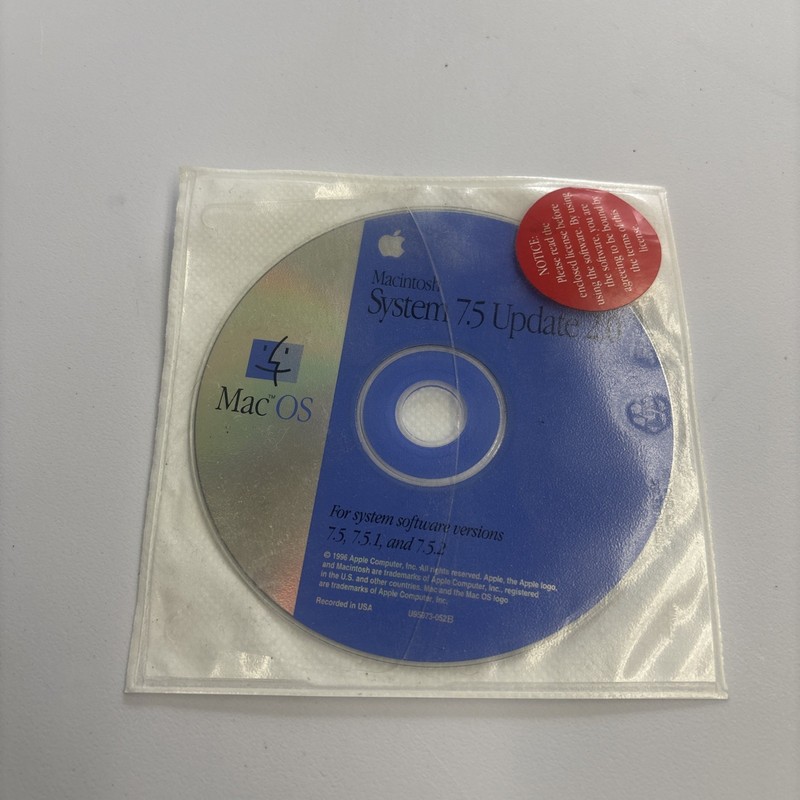 Mac OS 7.5 Update 2.0 Macintosh Operating System Installer CD-ROM gallery