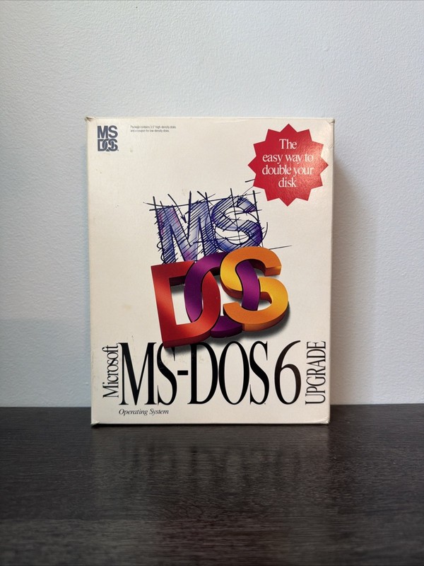 MS-DOS 6.0 Upgrade Operating System 3.5″ Floppy Discs, New In Box