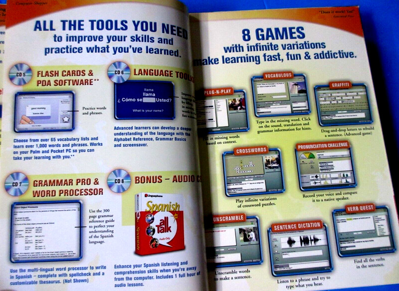 Learn Spanish Now Platinum Vintage for MAC and PC, 8 CDROM Box Set gallery